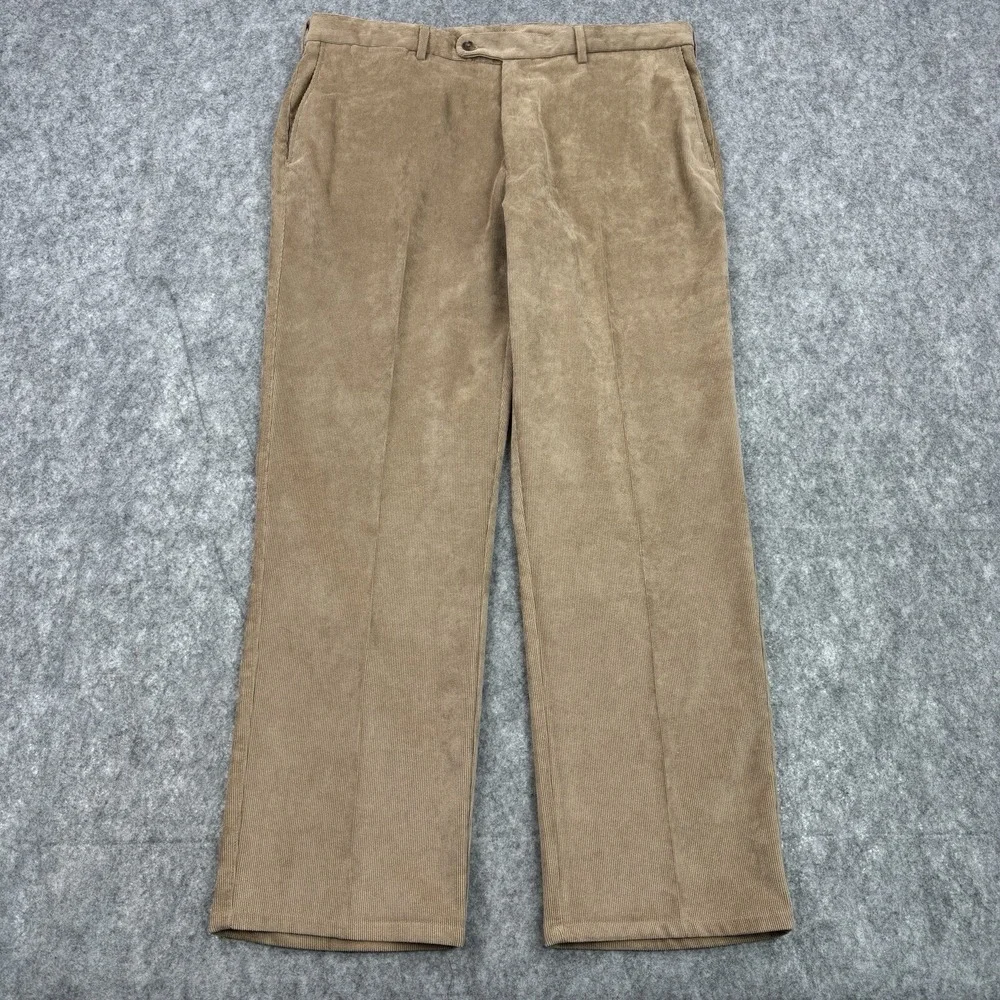 Peter Millar Pants Mens 38 Tan Nanoluxe Corduroy Trousers Preppy Stretch‎